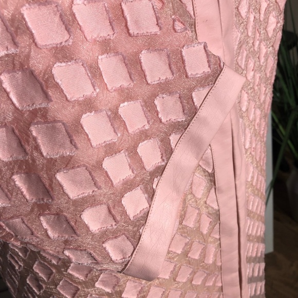 Dennis Basso Pink Organza Mesh Kimono Coat 24W - Picture 9 of 12